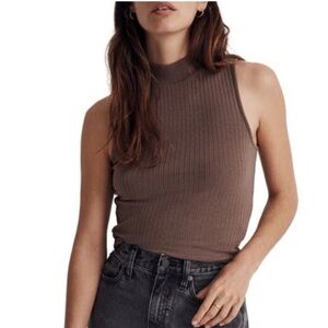 Madewell Sleeveless Brown Ribbed Top . Size Xs Style NI103